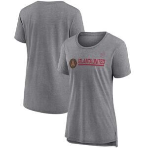Fanatics Womens Atlanta United FC T-Shirt Medium Heather Gray Short Sleeve NWT